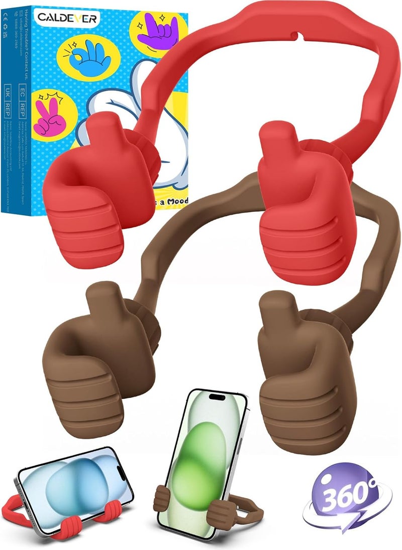 CALDEVER Stocking Stuffers for Teens Girls Adults Cell Phone Stand: UPGRADE Adjustable Thumbs Up Lazy Phone Holder for Desk Cool Gadgets Fun Birthday Gifts Ideas for Kids Teenager Women Gifts for Christmas - Image 1